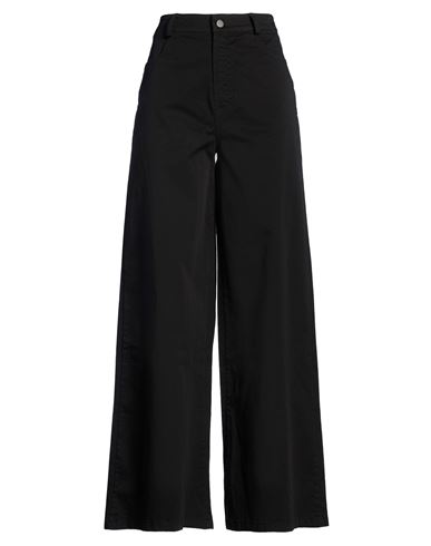 Woman Pants Black Size L Cotton, Elastane