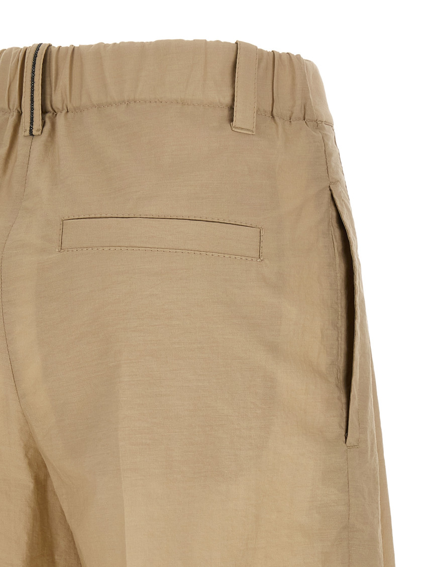 Brunello Cucinelli - a line wide leg techno cotton pant