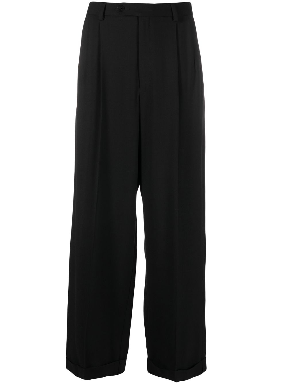Black Viscose Blend Melissa Wide-leg Pant