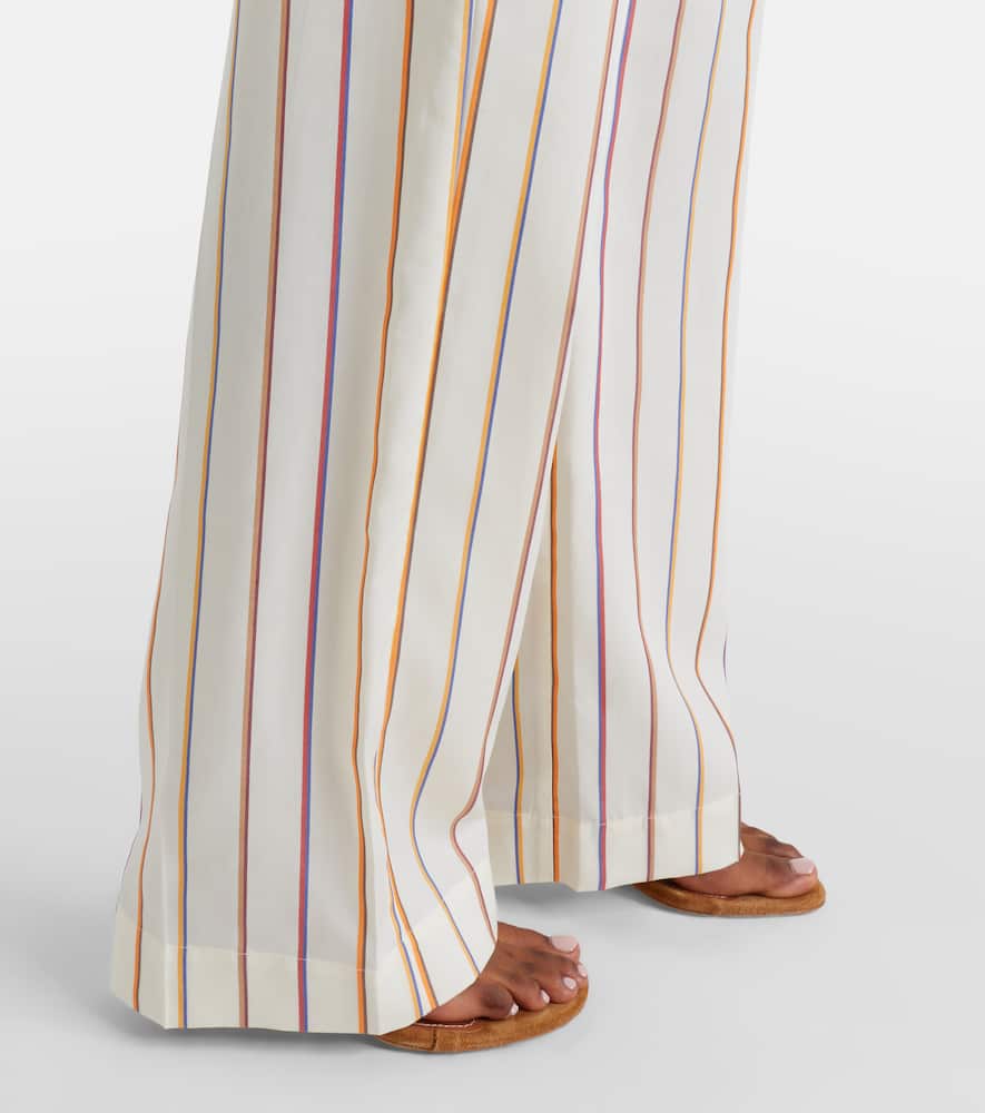 Aria striped straight pants