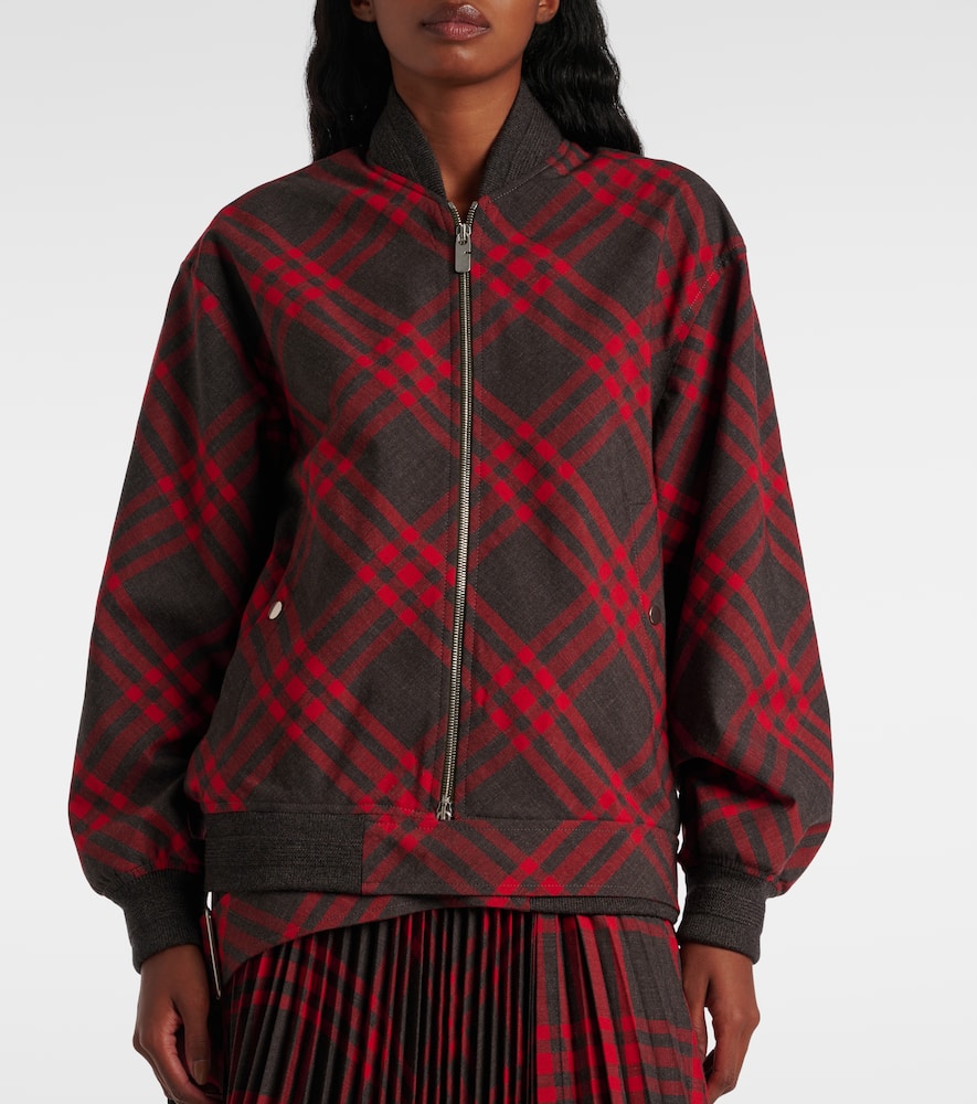 Check bomber jacket