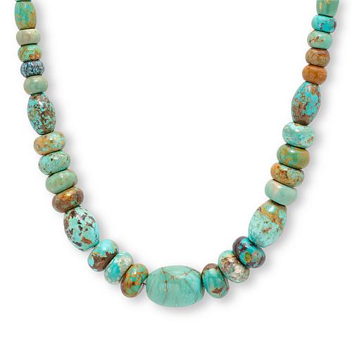 Golden Dragon Mountain Turquoise Bead Necklace