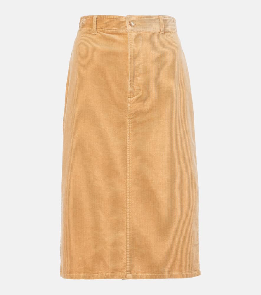 Cotton corduroy pencil skirt