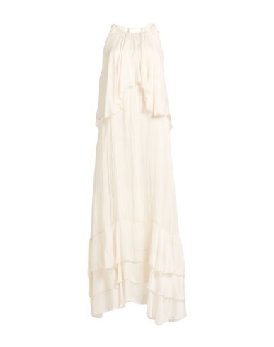 Woman Maxi dress Ivory Size 10 Viscose, Silk