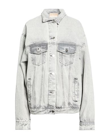 Woman Denim outerwear Grey Size S Cotton