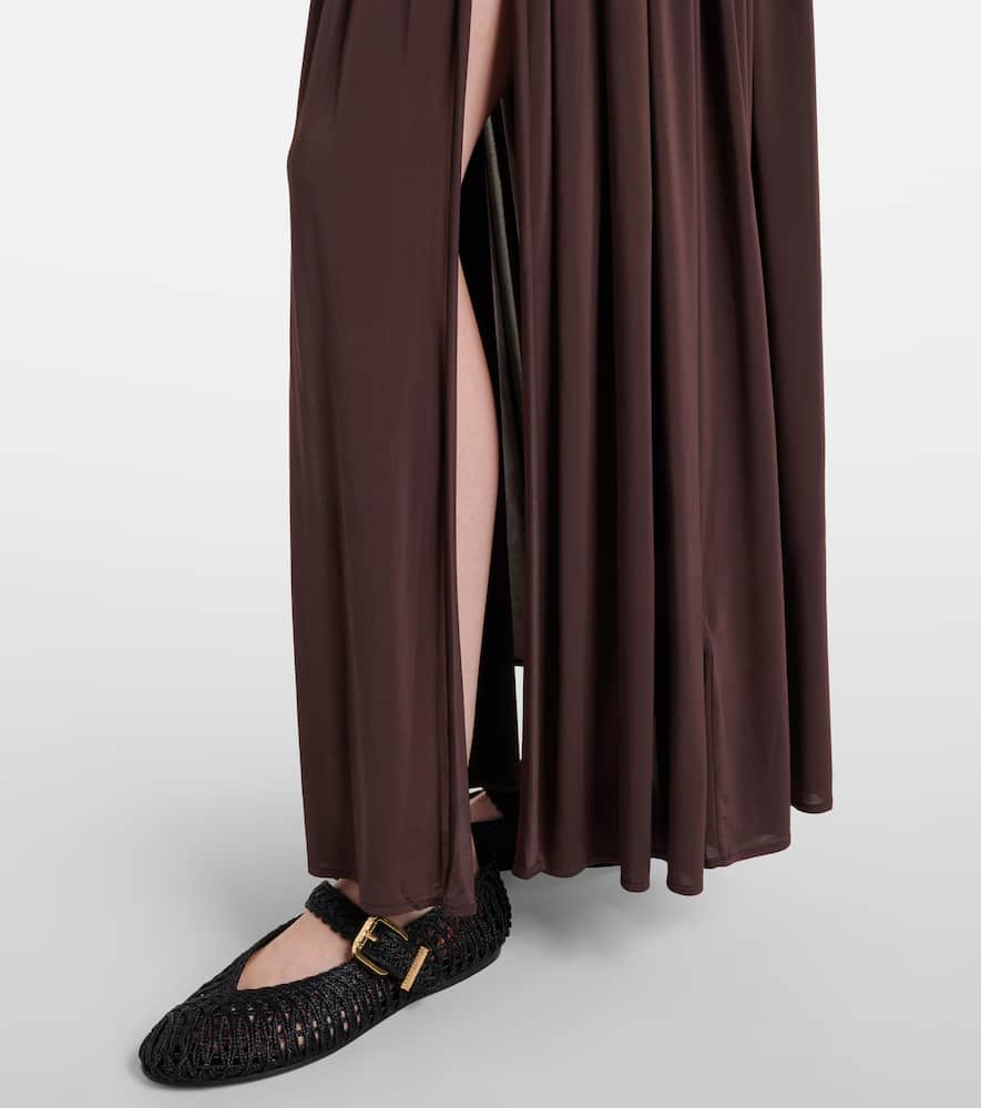 Illuminate gathered maxi dress