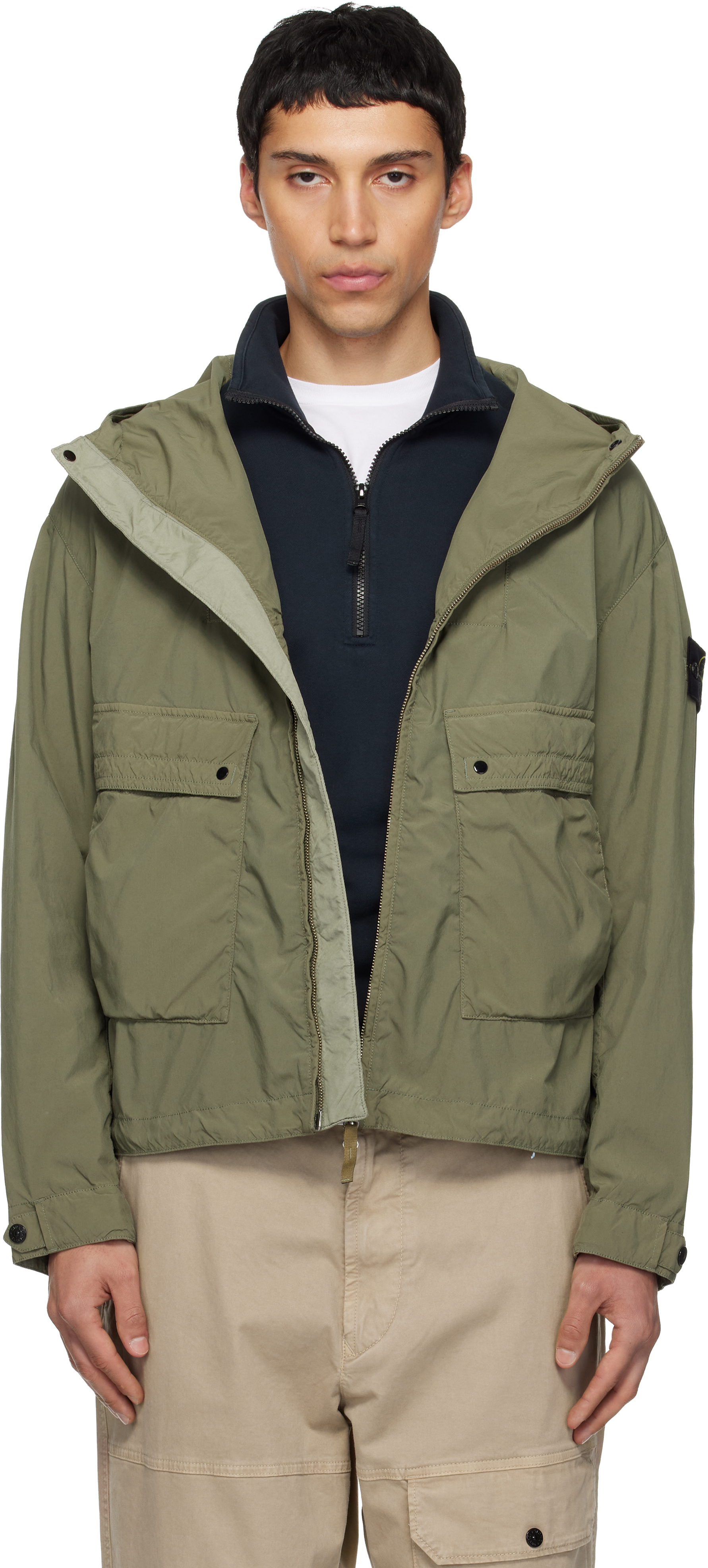 Khaki 4100052 Light Compact Touch Short Jacket