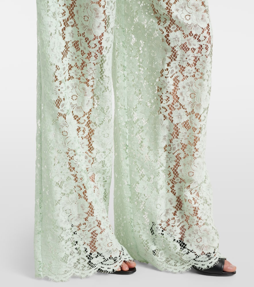 Lace wide-leg pants
