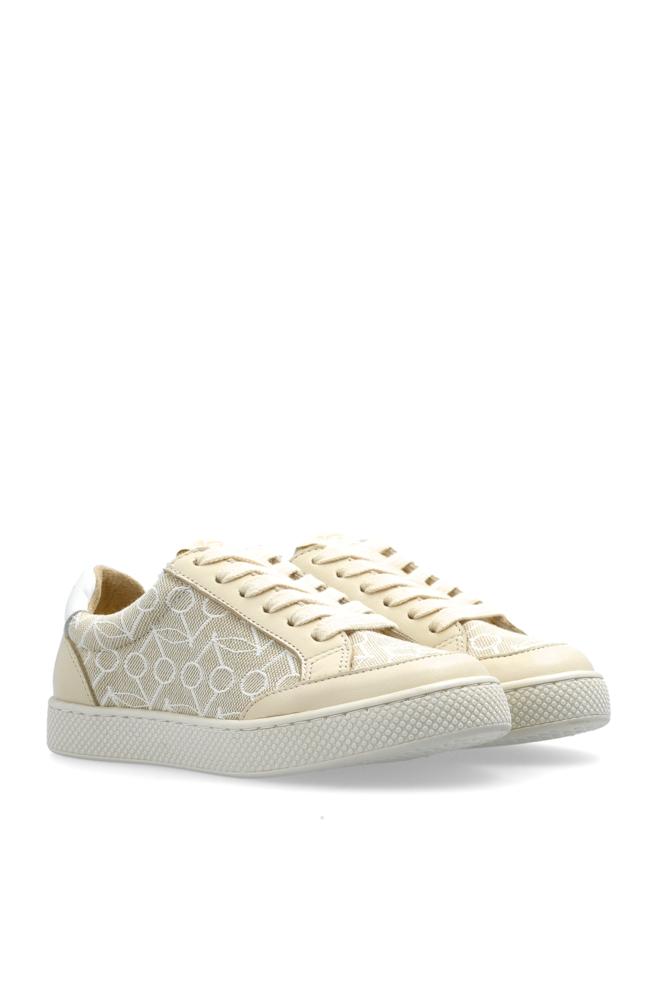 Sports Shoes With Logo, Unisex, Cream
