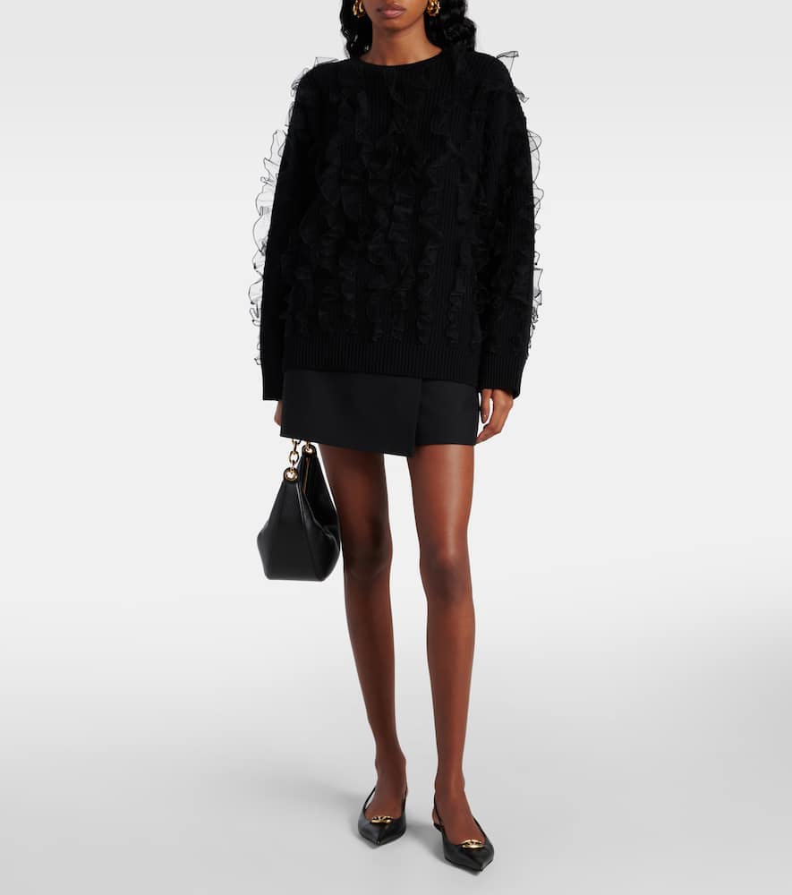Embroidered wool sweater