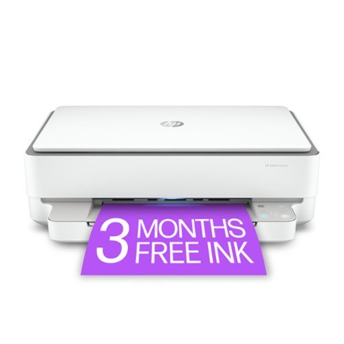 ENVY 6055e Wireless Inkjet Printer with 3 months of Instant Ink Included with + - White