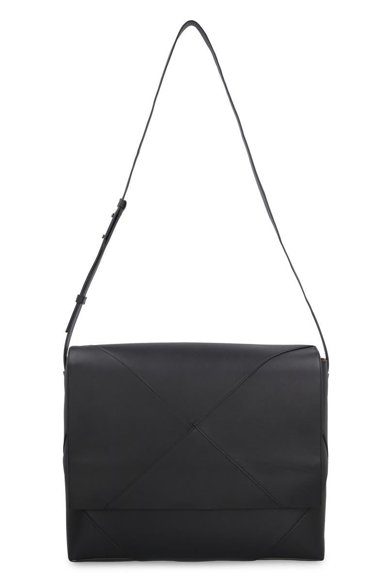 Leather Messenger Shoulder Bag