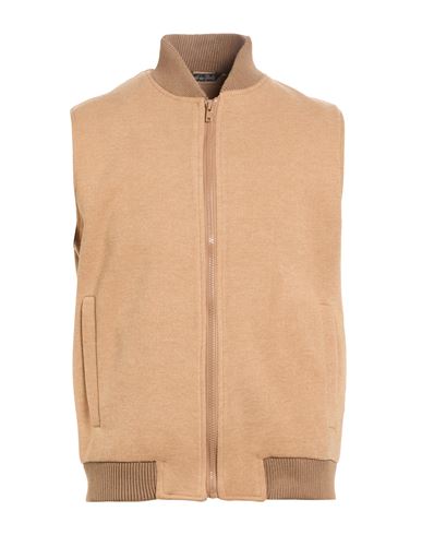 Man Vest Camel Size 36 Polyester, Viscose, Elastane