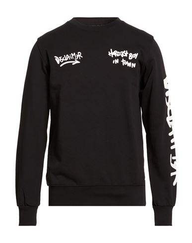 Man Sweatshirt Black Size M Cotton