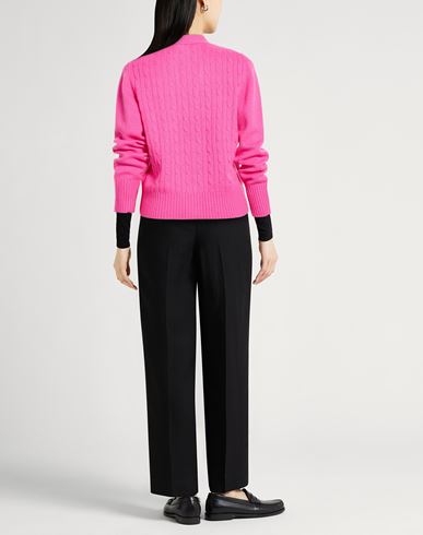 Woman Cardigan Fuchsia Size L Cashmere, Elastane