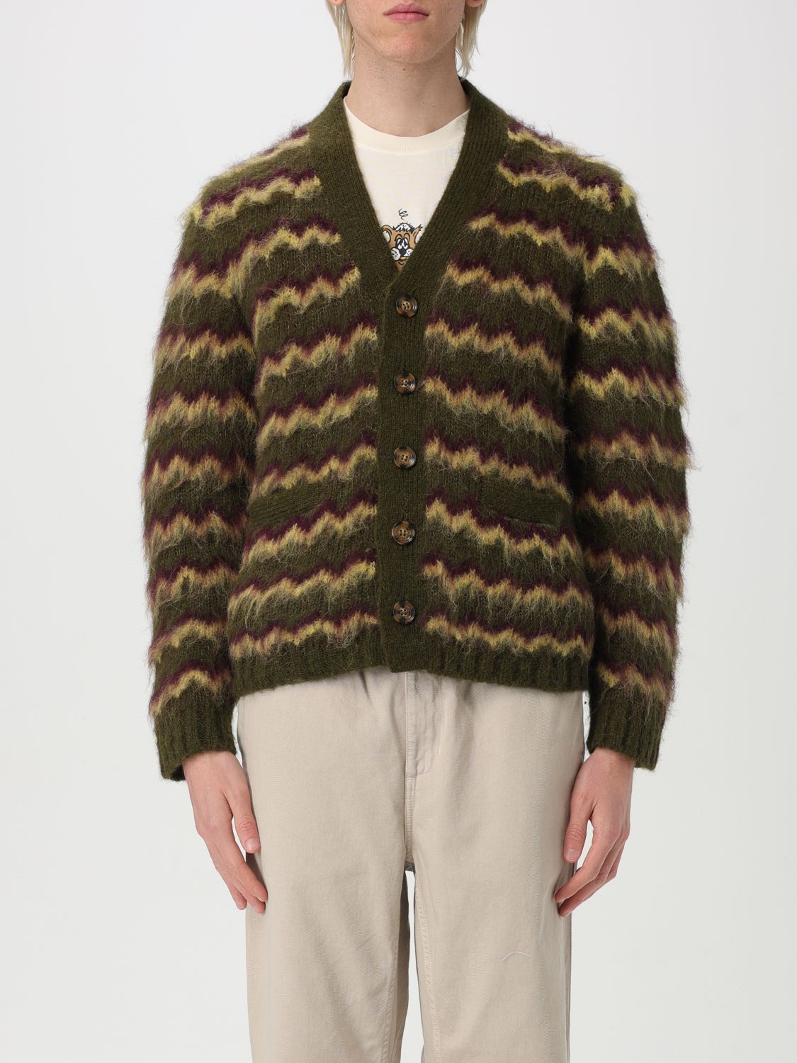 Cardigan Men color Green