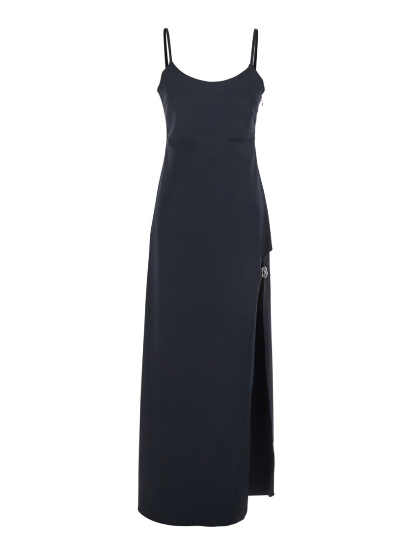 Side-split Strap Midi Dress