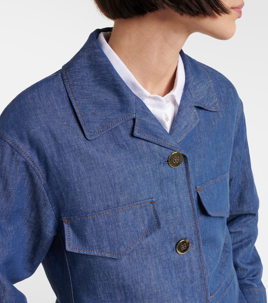 Ginny cotton and linen twill jacket