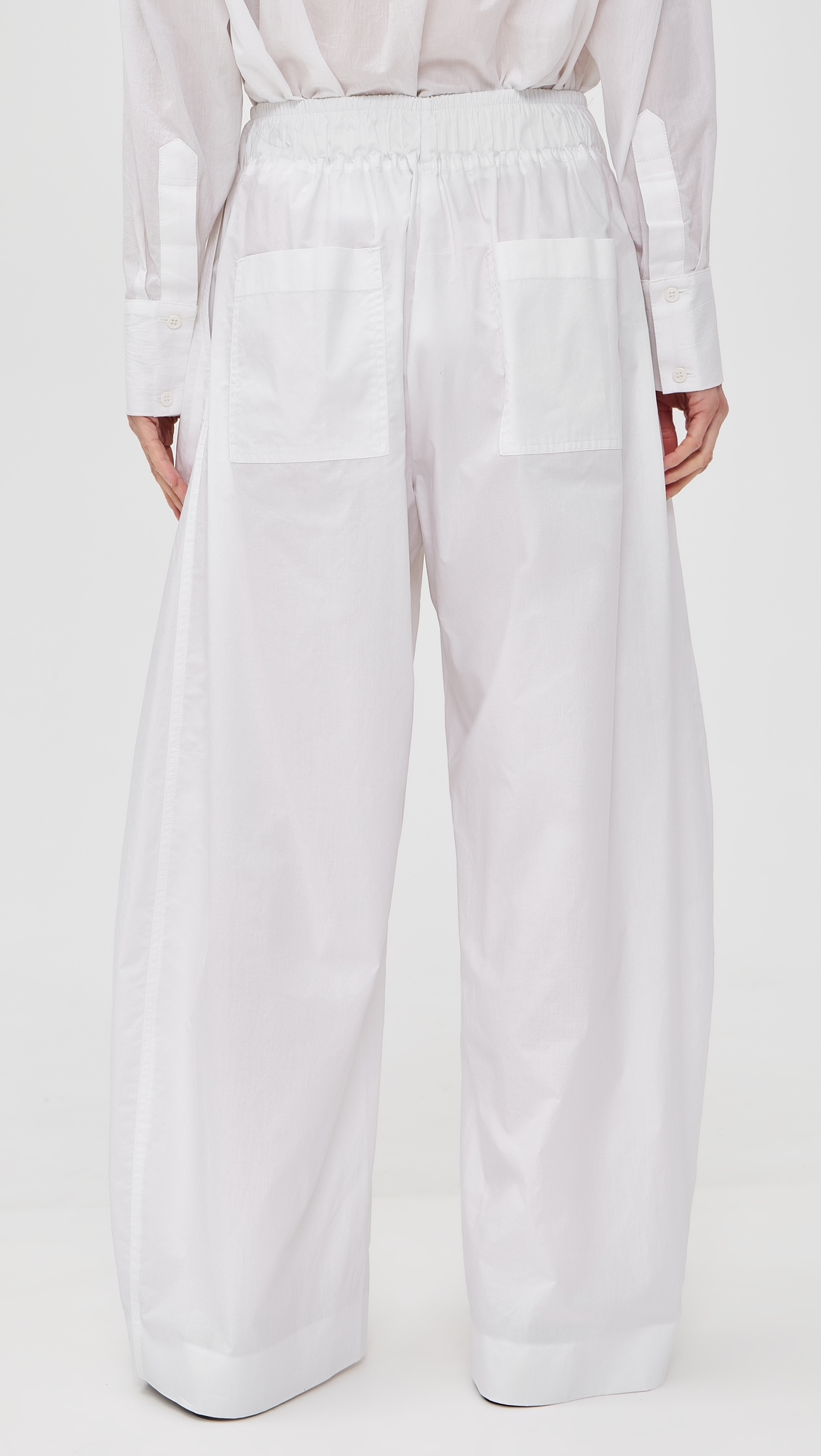 Dora Petite Popeline Trousers White