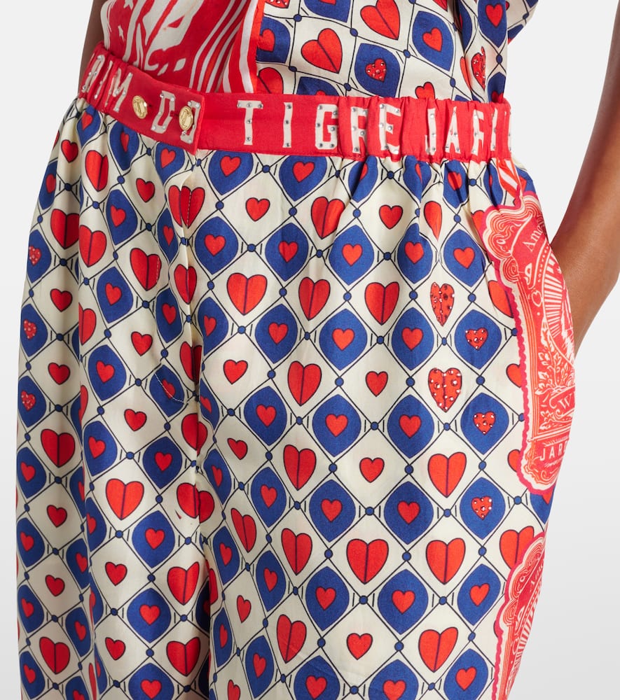 Rinse & Roar silk wide-leg pants