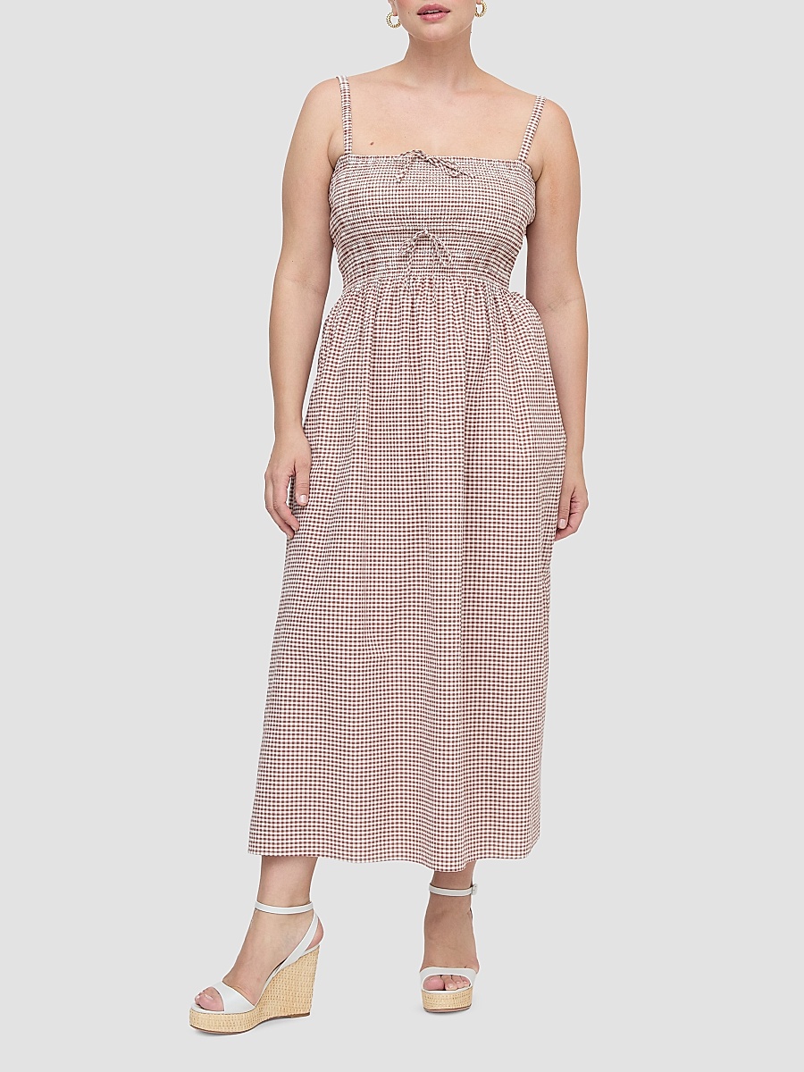 Women's The Larissa Nap Dress - Cognac Gingham