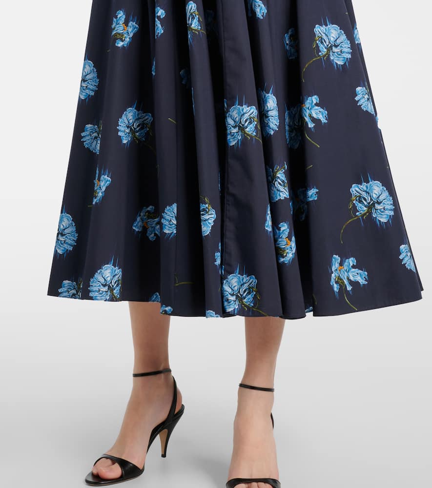 Floral cotton midi dress