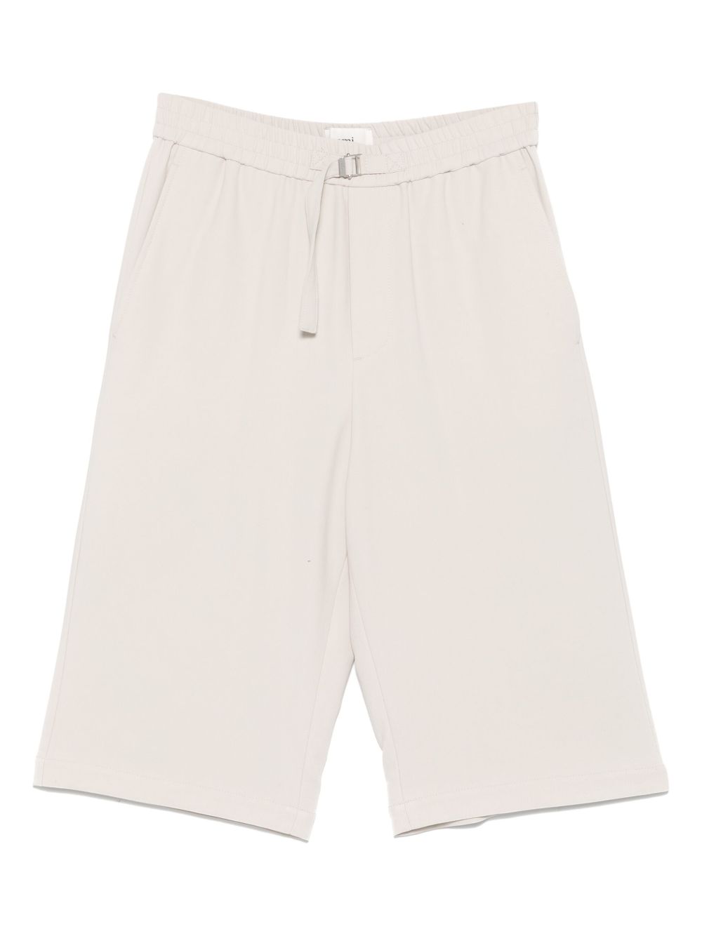 AMI Paris logo-plaque shorts - Neutrals