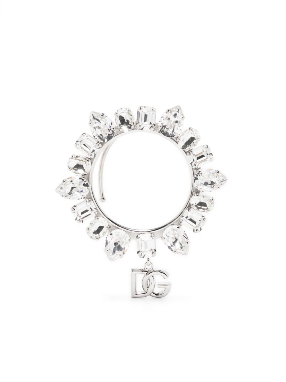 Crystal-embellished ear cuff - Silver