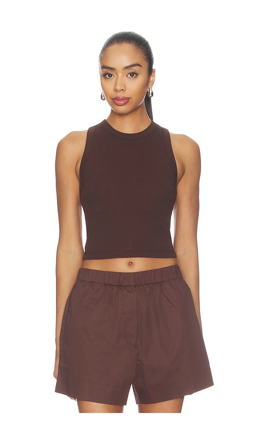 Sold Out NYC The Cropped Not So Basic Tank in Chocolate. - XS also in S