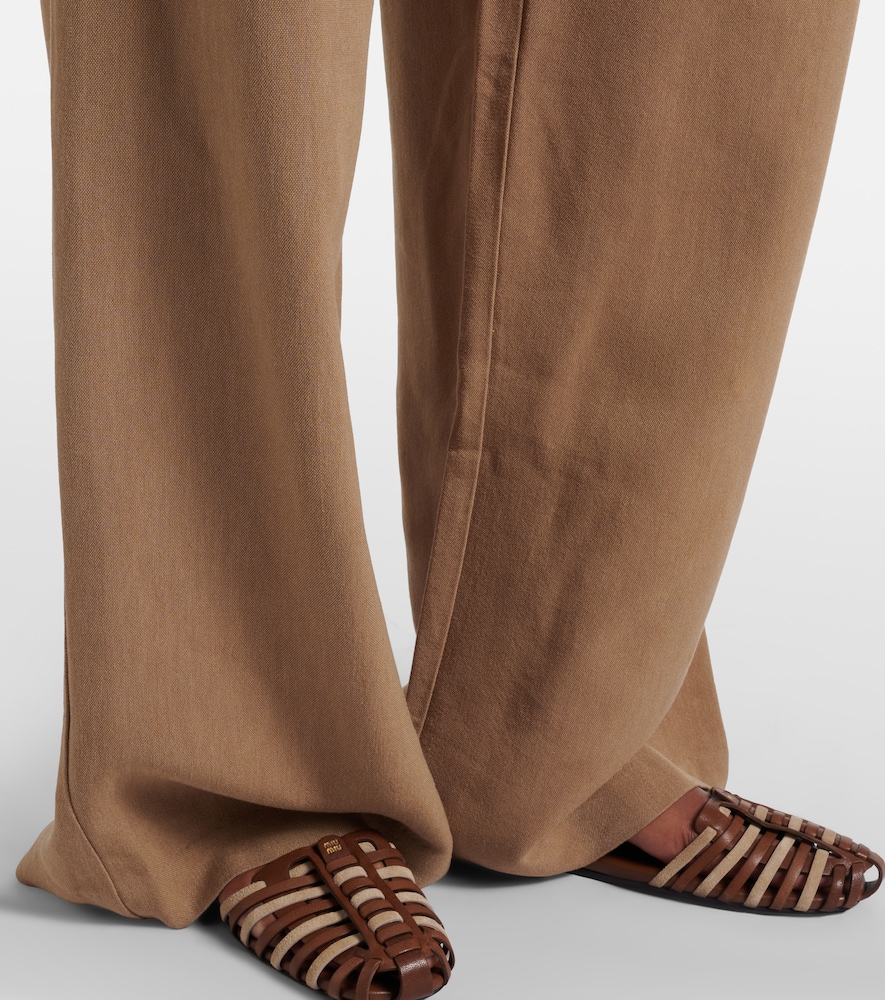 Marfa pleated wide-leg pants