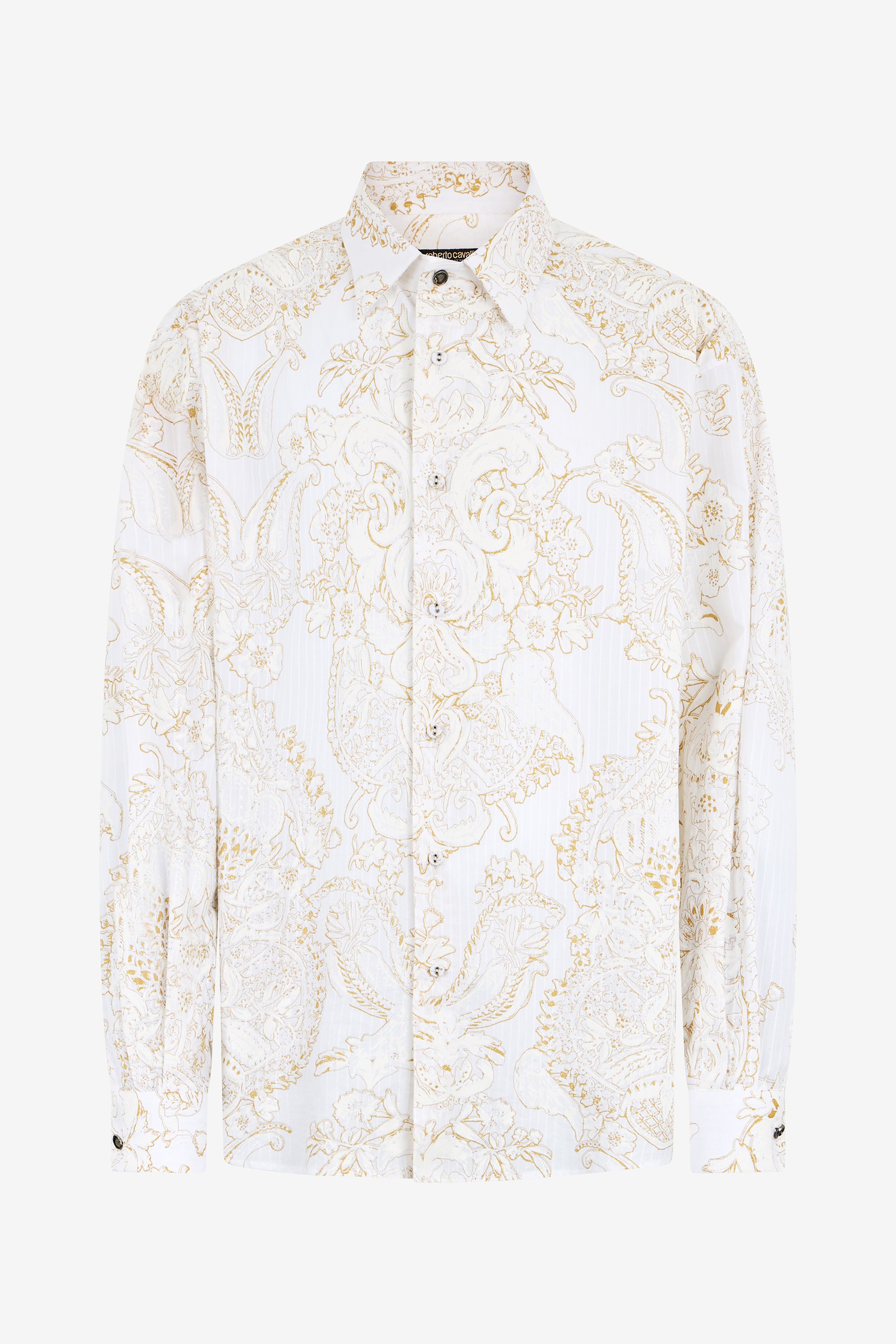 White Shirt With Ornamental Motif