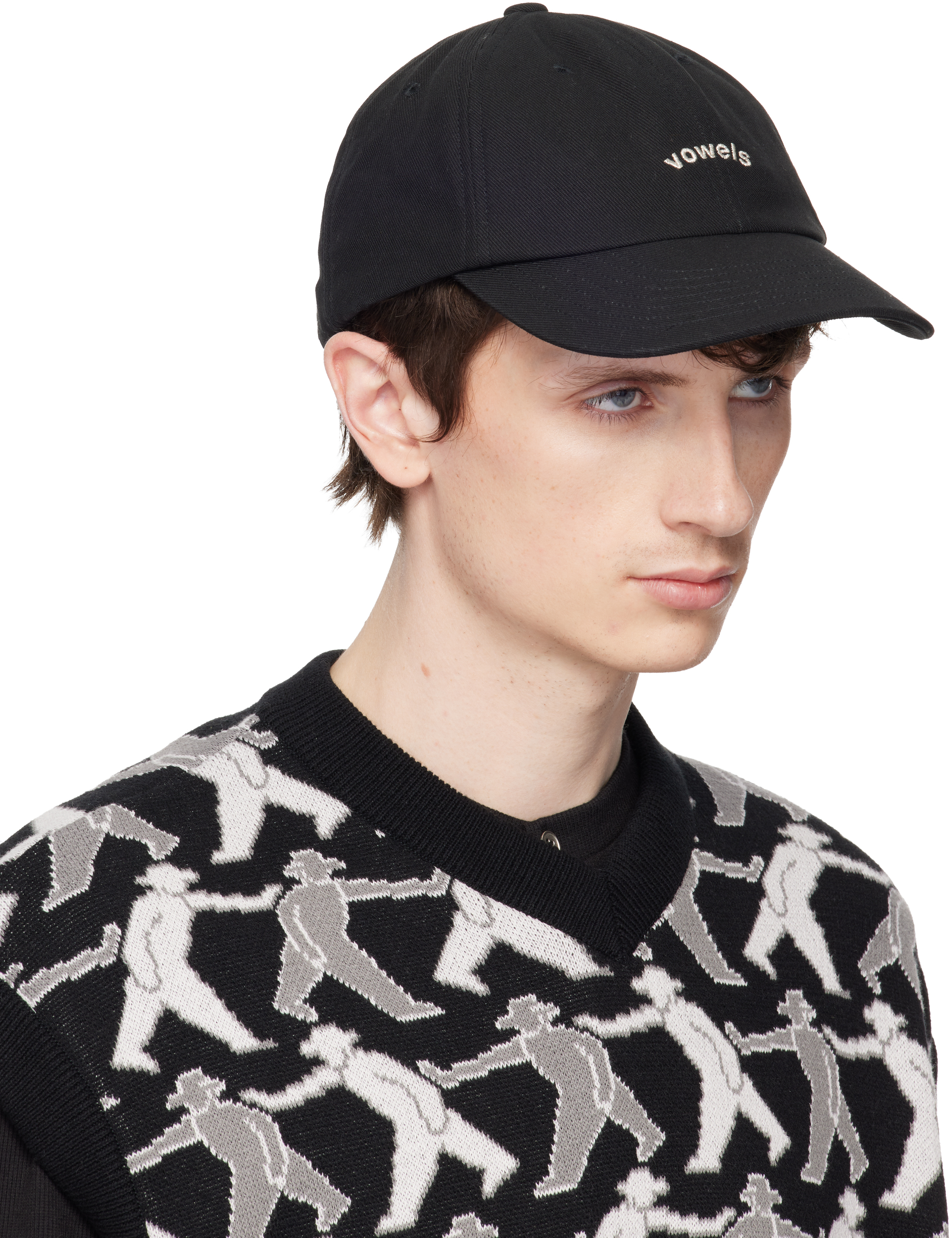 Black Cotton Twill Cap