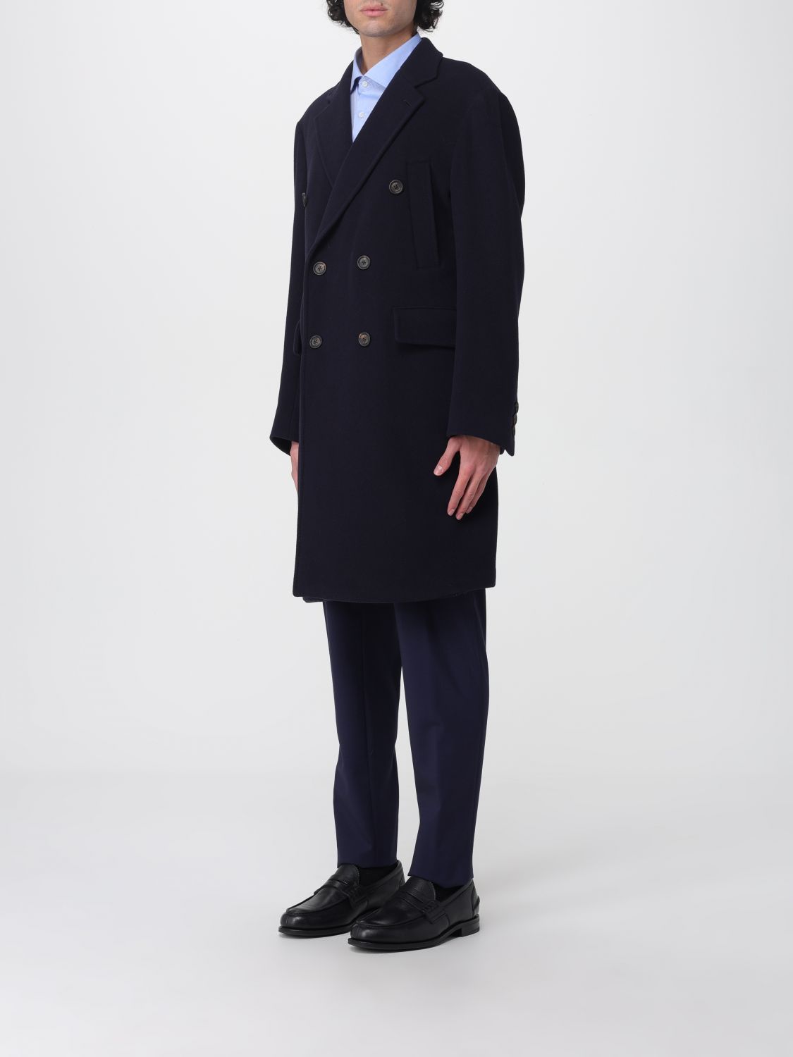 Coat Men color Blue