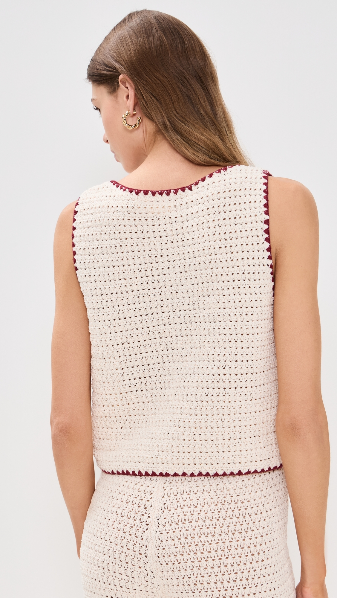 Stella Crochet Vest Cream