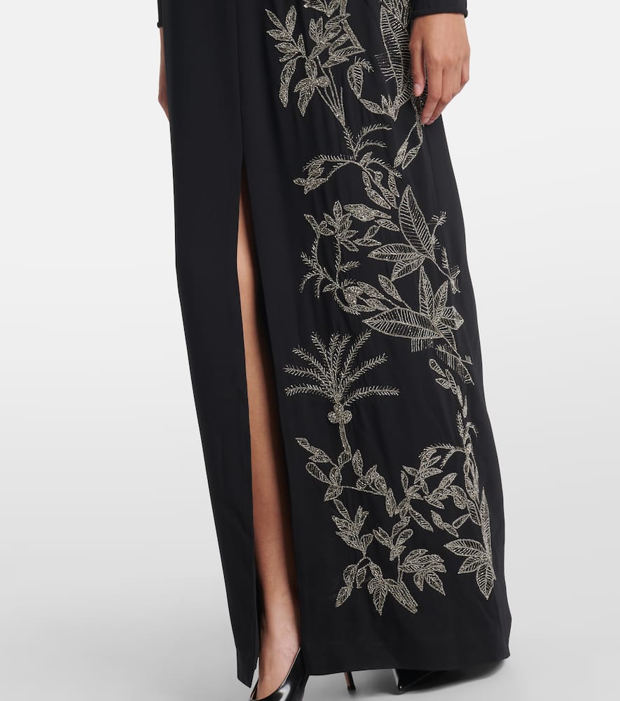 Vita beaded crêpe gown