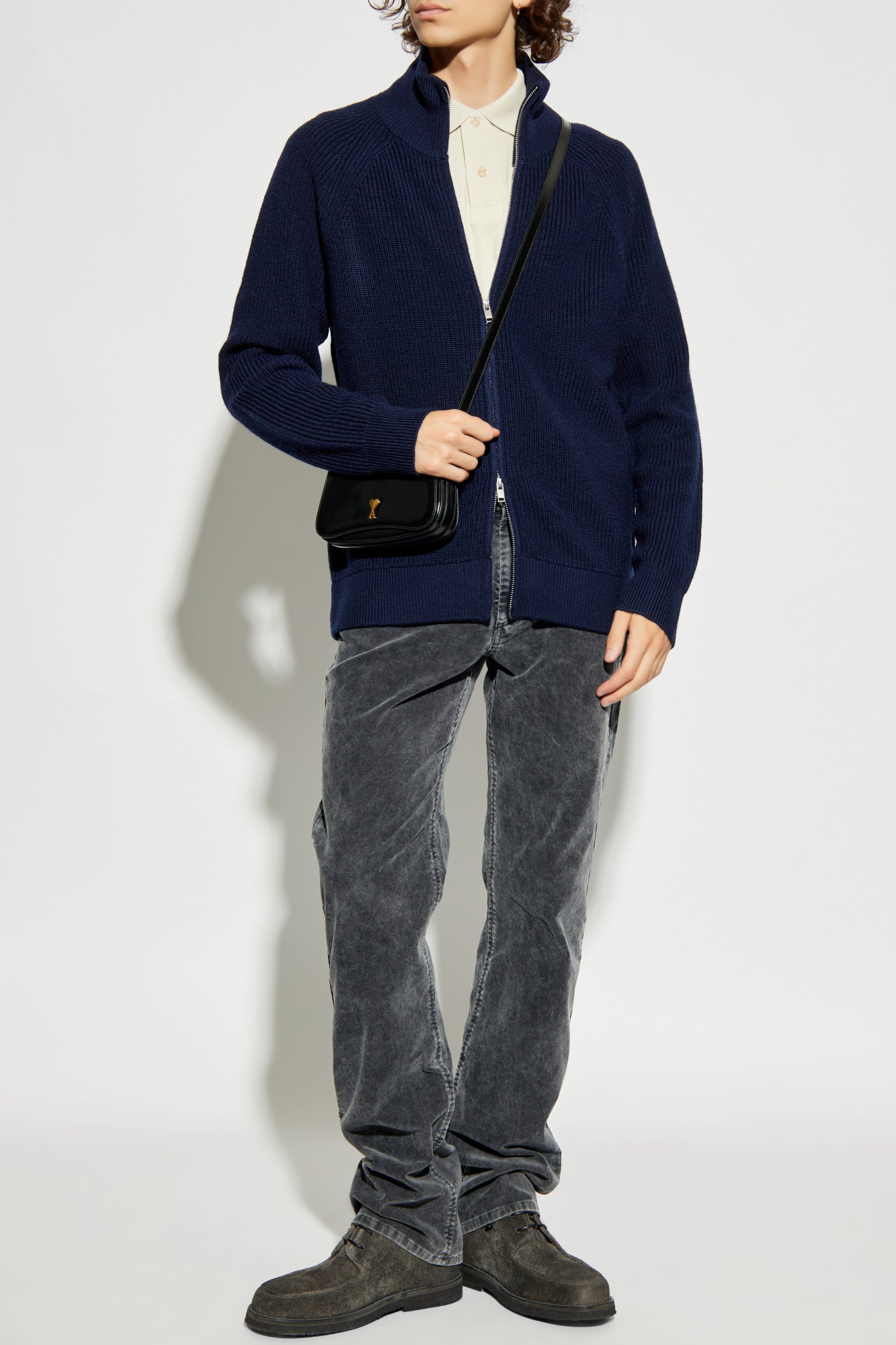 Corduroy Trousers `Lewys`, Men's, Grey