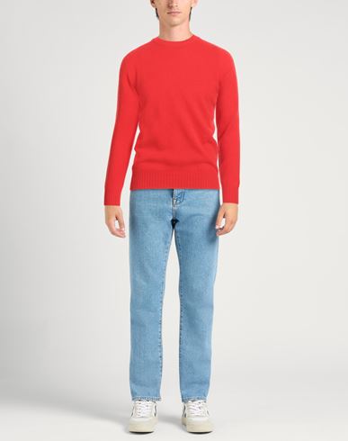Man Sweater Red Size M Virgin Wool