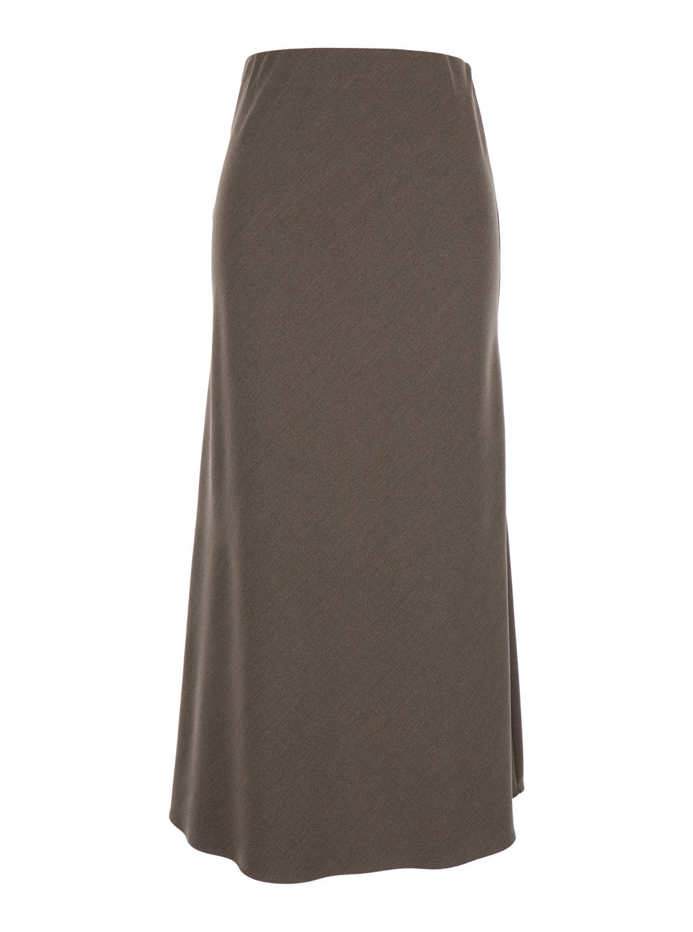 Side-Hook A-Line Maxi Skirt — Gray