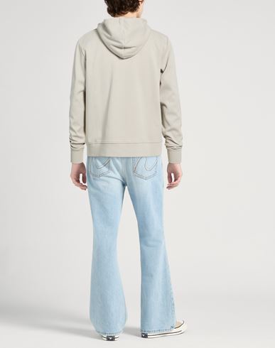 Man Sweatshirt Beige Size L Cotton, Polyester, Elastane