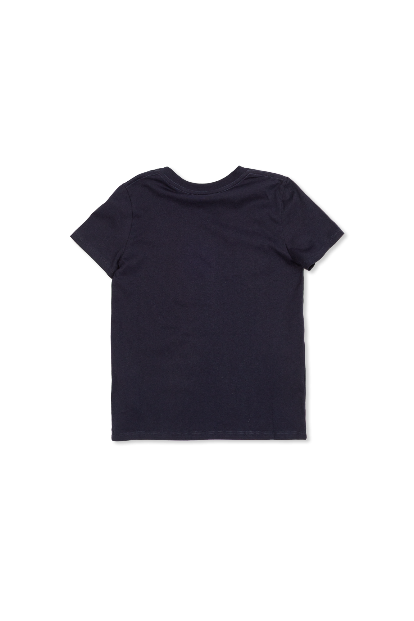 T-shirt With A Logo And Velvety Finish, Unisex, Navy Blue