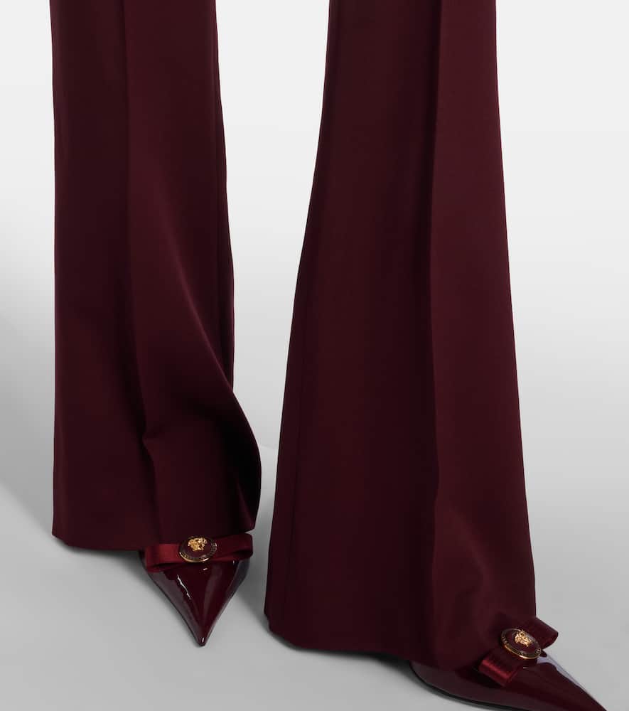 Wool flared pants