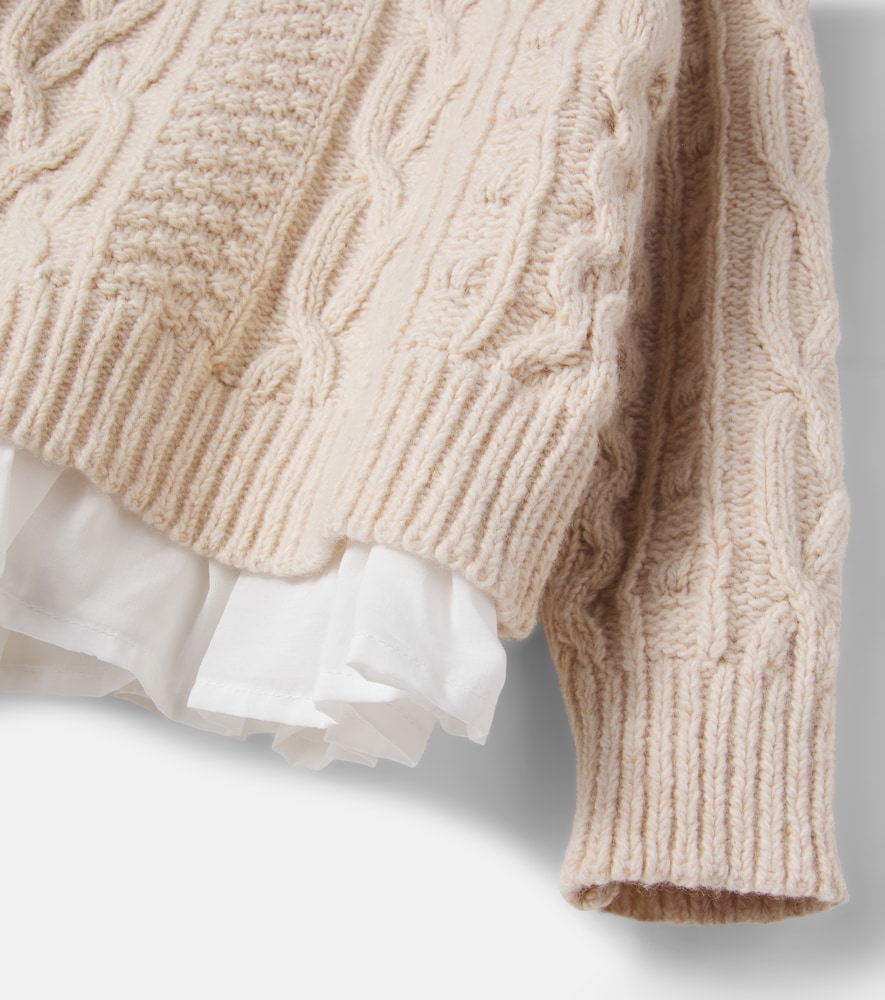 Echo layered wool-blend sweater