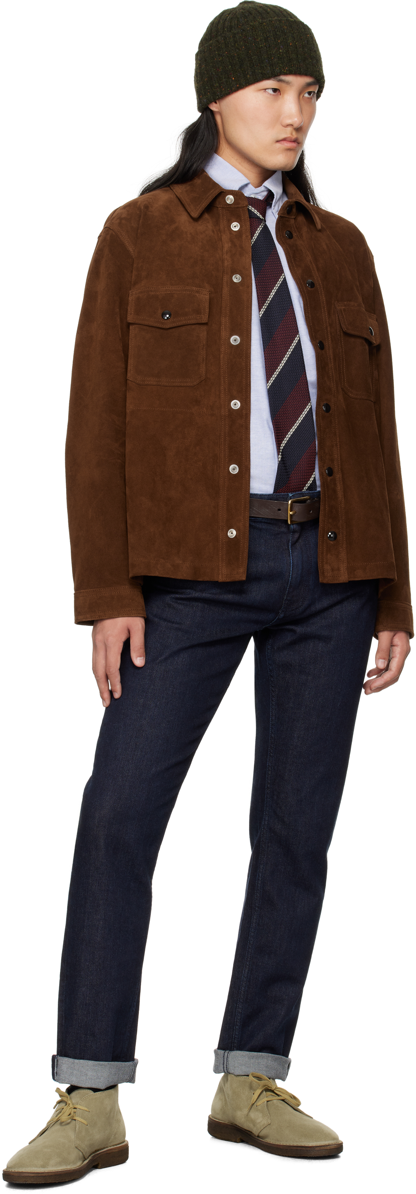 Drake's Brown Roughout Suede Jacket