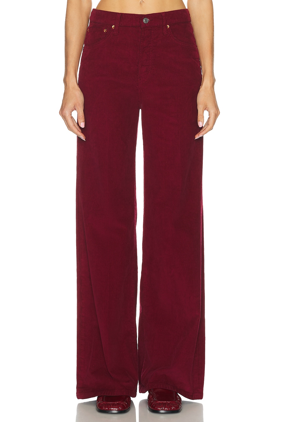 RE/DONE High Rise Wide Leg Jeans in Red. 32. Also , 27