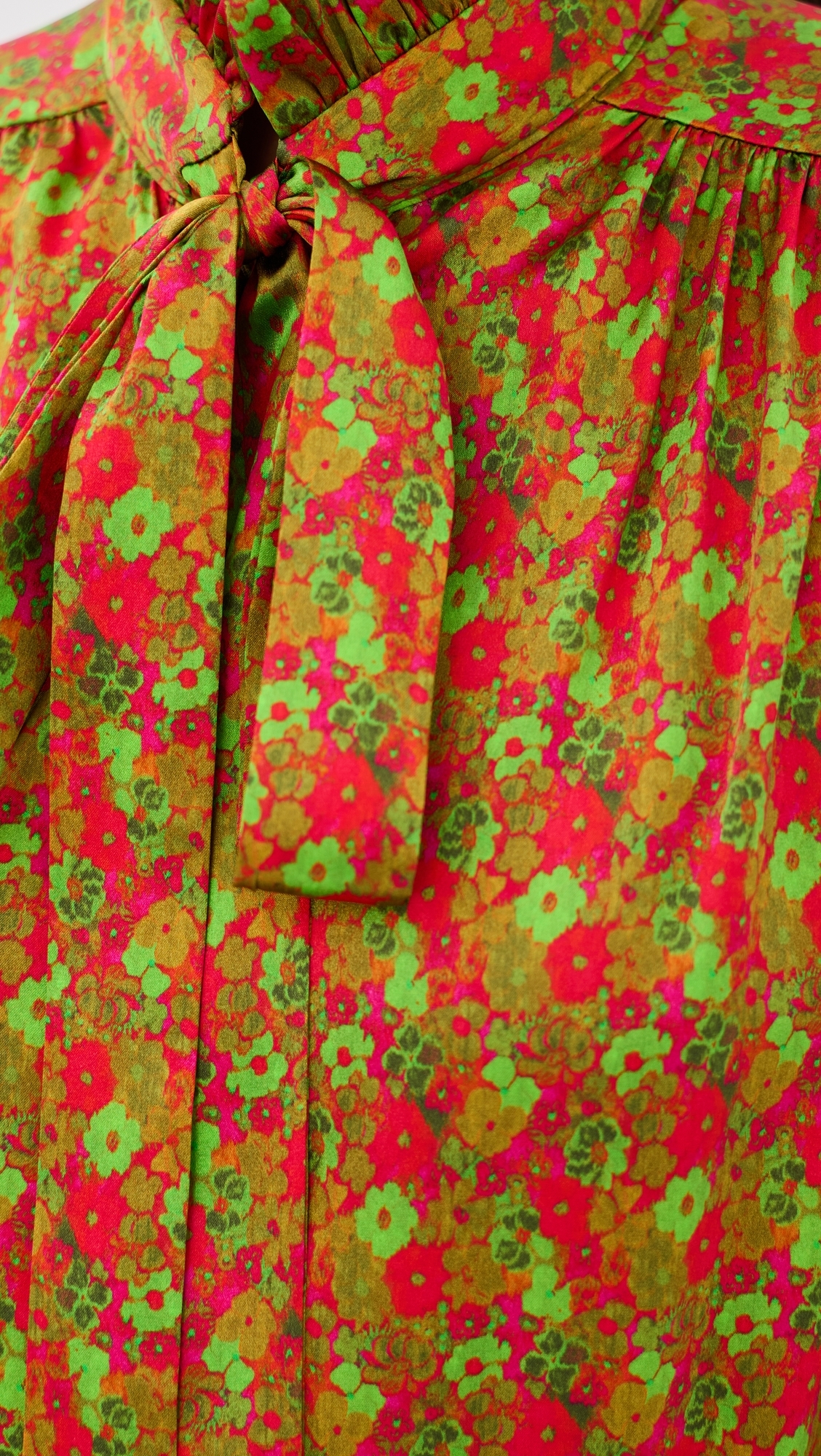 Maria Silk Blouse Floral Red