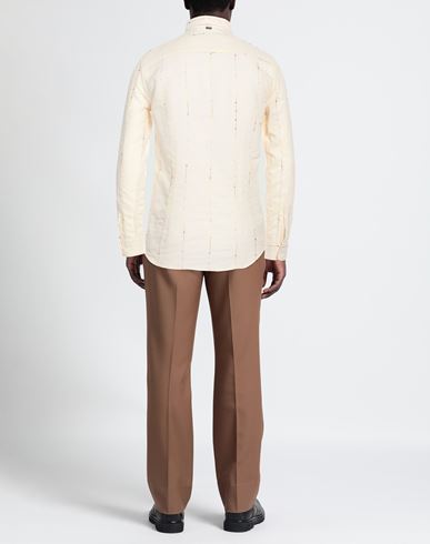 Man Shirt Ivory Size 15 Cotton, Polyamide