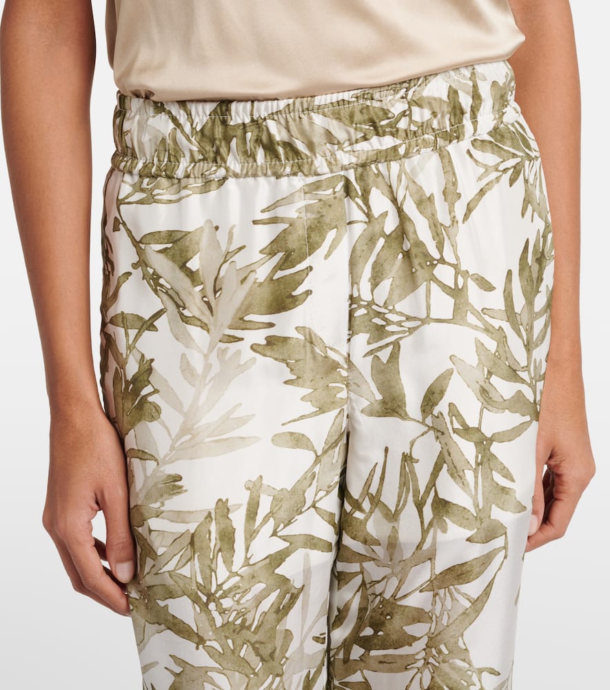 Silk wide-leg pants
