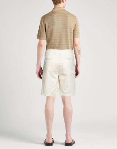 Man Shorts & Bermuda Shorts Cream Size 31 Cotton, Elastane