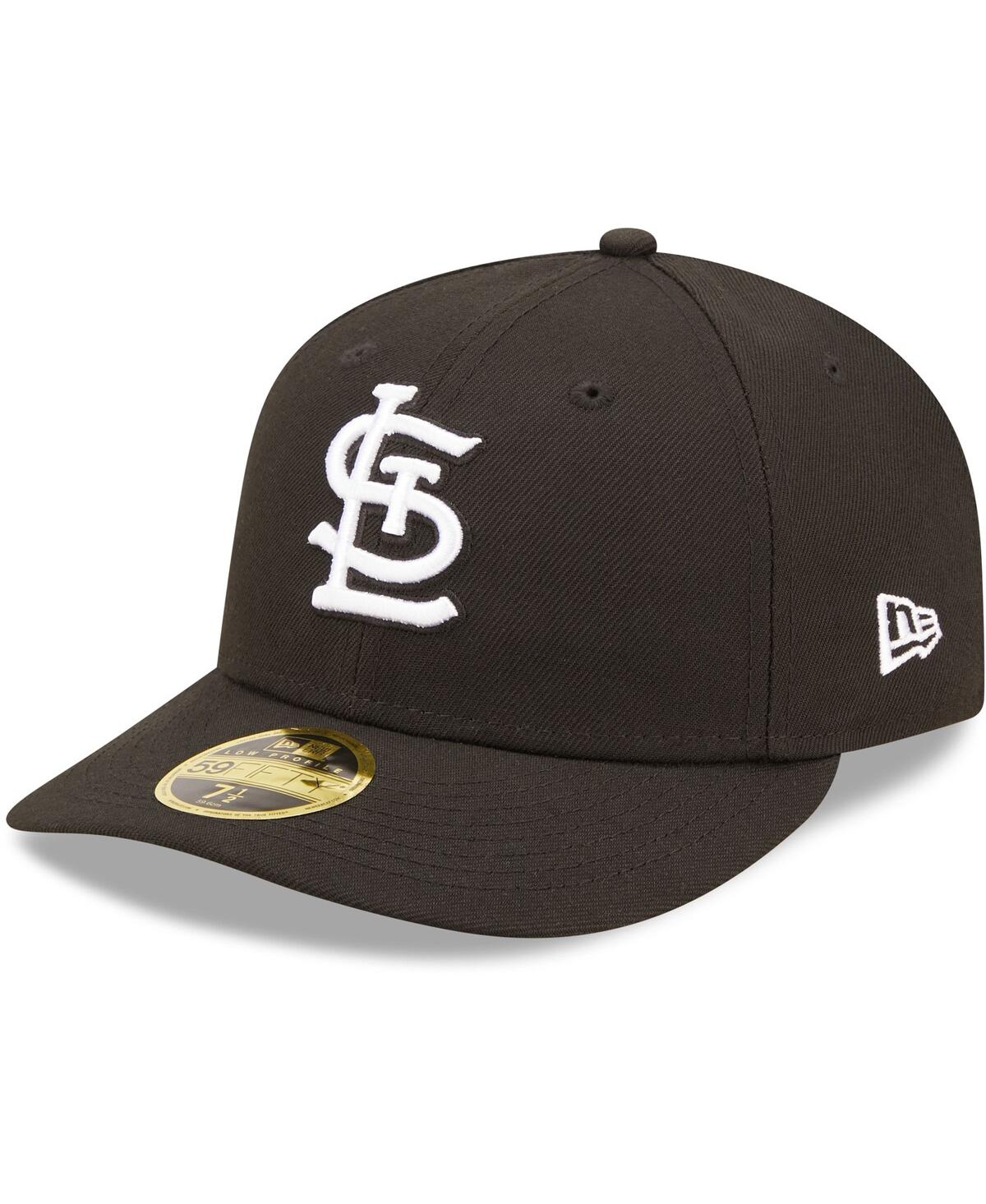 Men's St. Louis Cardinals Black, White Low Profile 59FIFTY Fitted Hat - Black
