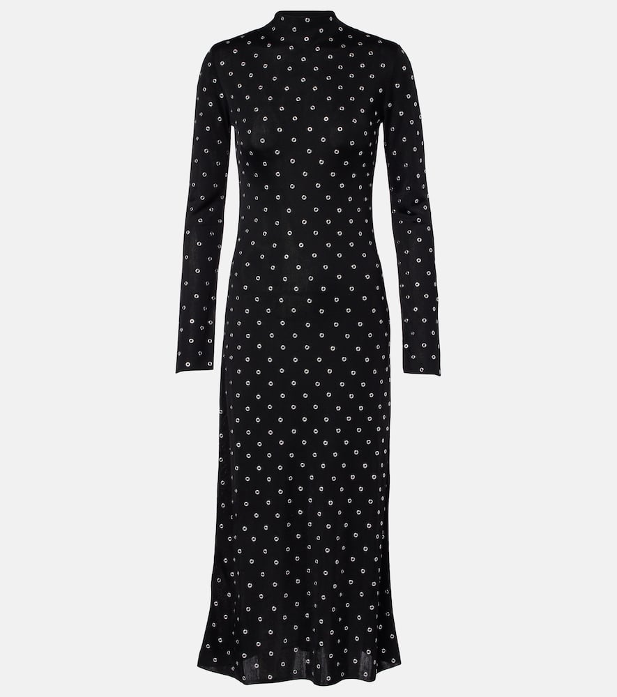 Studded jersey maxi dress
